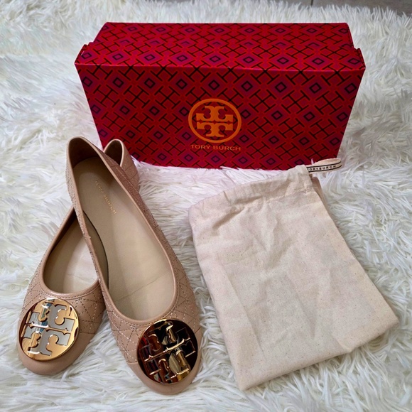 Tory Burch Claire Quilted Ballet Flats (Nappa Leather) - Picture 1 of 10